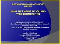 Cover Page of Electronic Records as Documentary Evidence