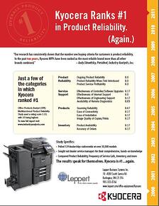 Kyocera No 1 in Reliability 2011