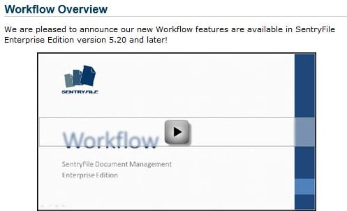 SentryFile Workflow Introductory Video