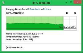 Windows 8 File Transfer Dialogue