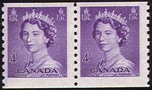 Canada 4 cent Stamp 1953 Queen Elizabeth II